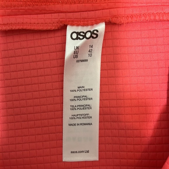 Asos Midi Hot Pink Pleated Skirt Size 10 - Picture 7 of 12
